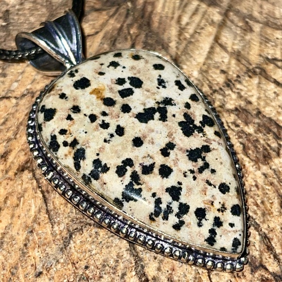 Dalmatian Jasper Pendant 2 1/4” - Picture 4 of 13